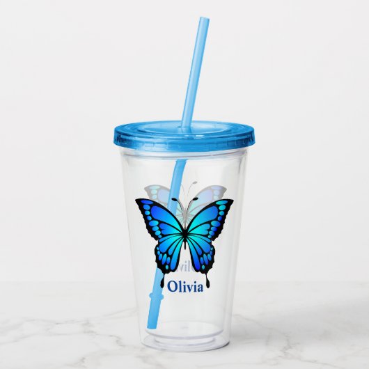 Schmetterling Acryltrinkbecher (Rückseite)