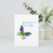 Schmetterling Alles ist möglich Postkarte (Stehend Vorderseite)