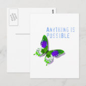 Schmetterling Alles ist möglich Postkarte (Vorne/Hinten)