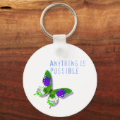 Schmetterling Alles ist möglich Schlüsselkette Schlüsselanhänger (Vorderseite)
