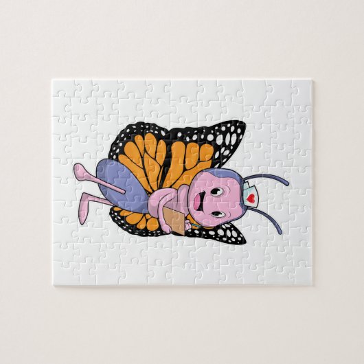 Schmetterling als Krankenschwester Puzzle (Horizontal)