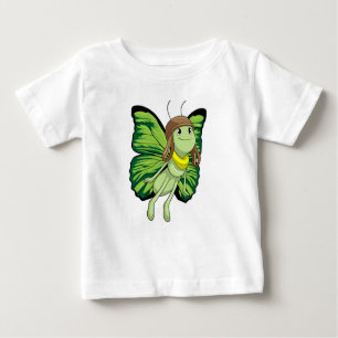 Schmetterling als Pilot mit Pilotenhut Baby T-shirt