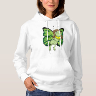 Schmetterling als Pilot mit Pilotenhut Hoodie