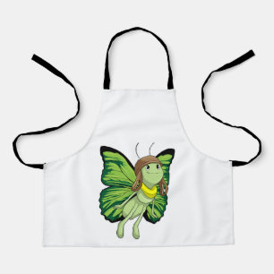 Schmetterling als Pilot mit Pilotenhut Schürze