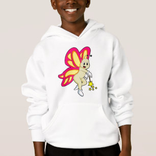 Schmetterling als Zauberer mit Zauberstab Hoodie