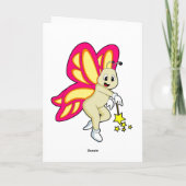 Schmetterling als Zauberer mit Zauberstab Karte (Rückseite)