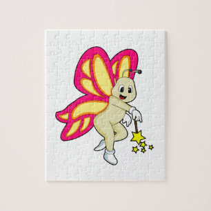 Schmetterling als Zauberer mit Zauberstab Puzzle