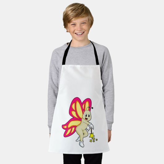 Schmetterling als Zauberer mit Zauberstab Schürze (Getragen)