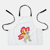 Schmetterling als Zauberer mit Zauberstab Schürze (Vorderseite)