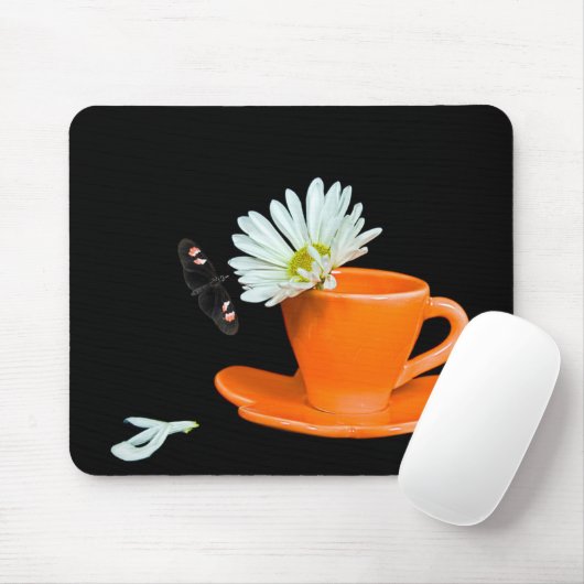 Schmetterling am Abend im Teecup Mousepad (Mit Mouse)