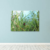 Schmetterling am Fluss Leinwanddruck (Insitu (Holzboden))