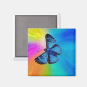 Schmetterling am Himmel Magnet (Vorderseite/Rückseite)