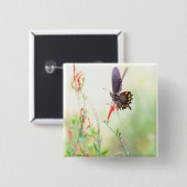 Schmetterling am Nachmittag Button (Vorne & Hinten)
