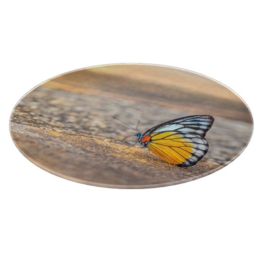 Schmetterling am Strand Schneidebrett (Ecke)