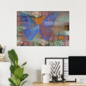 Schmetterling an der Mauer Poster (Heimbüro)