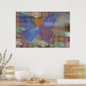 Schmetterling an der Mauer Poster (Küche)
