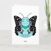 Schmetterling an Yoga-Stretching-Legen Karte (Rückseite)