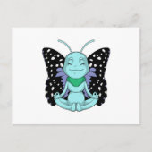Schmetterling an Yoga-Stretching-Legen Postkarte (Vorderseite)