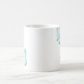 Schmetterling Aquamarin Kaffeetasse (Mittel)