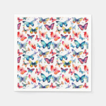Schmetterling Aquarell Bunt Sommer Muster