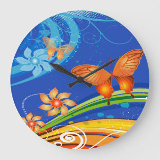 Schmetterling Art 19 Wanduhren und Zahlenoptionen