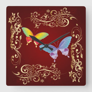 Schmetterling Art 1 Wanduhren und Zahlenoptionen