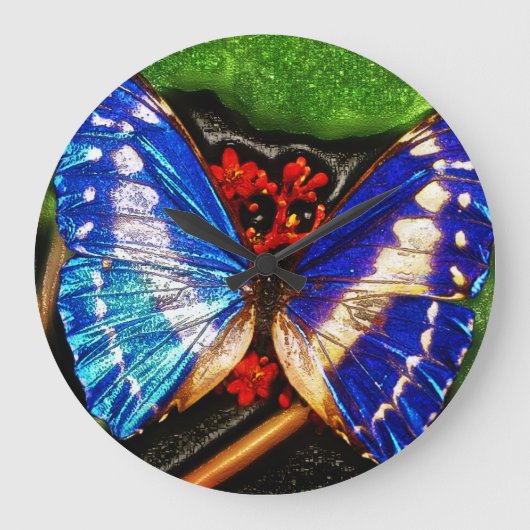 Schmetterling Art 24 Wall Uhren & Numerale Optione (Vorderseite)