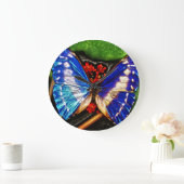 Schmetterling Art 24 Wall Uhren & Numerale Optione (Zuhause)
