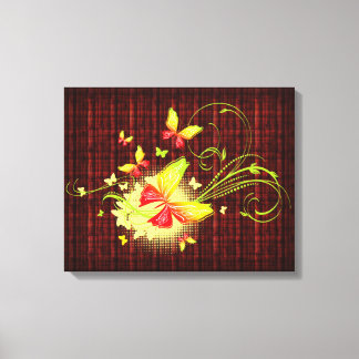Schmetterling Art. 5 überzogene Canvas Leinwanddruck