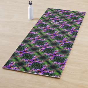 Schmetterling auf Aster-Blume Abstrakt Personalisi Yogamatte