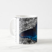 Schmetterling auf Beton Kaffeetasse (Vorderseite Links)
