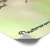 Schmetterling auf Bläserverse aus Deuteronomie 31: Poster (Ecke)