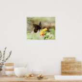 Schmetterling auf Bläserverse aus Deuteronomie 31: Poster (Küche)