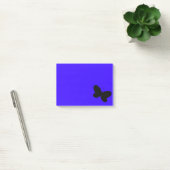Schmetterling auf blauem Post-it-Zettel Post-it Klebezettel (Büro)