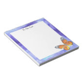 Schmetterling auf blauem Wasser Notizblock (angewinkelt)