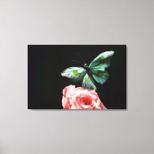 Schmetterling auf Blume 2 Leinwanddruck
