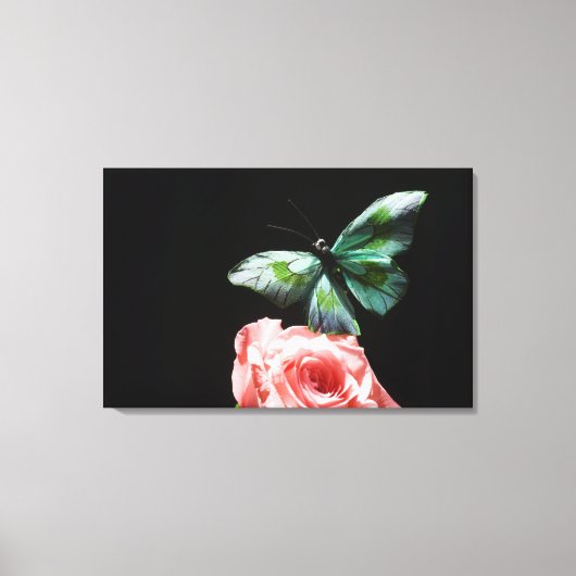 Schmetterling auf Blume 2 Leinwanddruck (Vorderseite)
