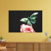 Schmetterling auf Blume 2 Leinwanddruck (Insitu (Wohnzimmer))
