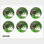 Schmetterling auf Blume Aufkleber (Blatt)