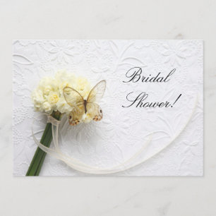 Schmetterling auf Blume Bouquet Brautparty laden Einladung