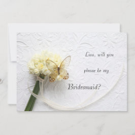 Schmetterling auf Blume Bouquet meine Brautmeister Einladung