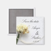 Schmetterling auf Blume Bouquet speichern Datums-M Magnet (Vorderseite/Rückseite)