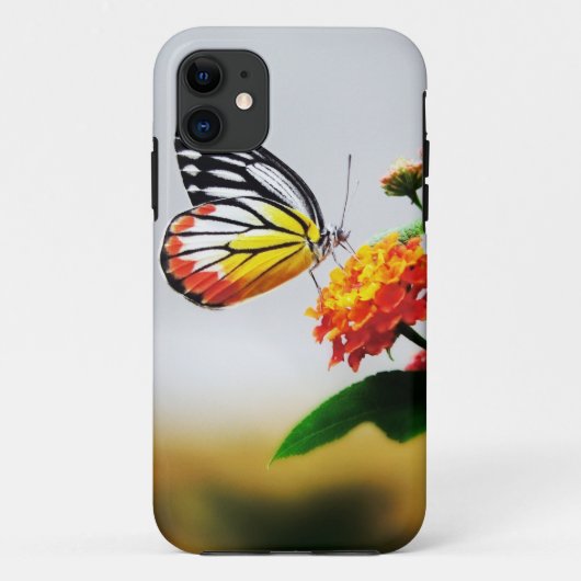 Schmetterling auf Blume Case-Mate iPhone Hülle (Rückseite)