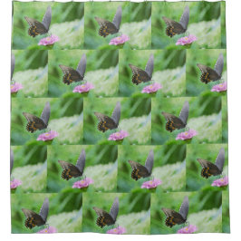 Schmetterling auf Blume Duschvorhang