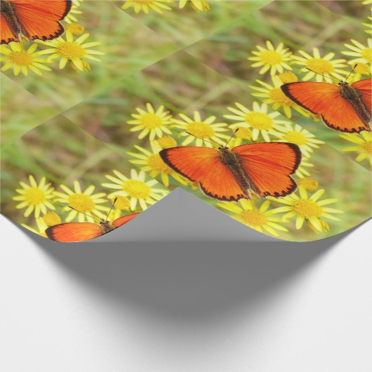Schmetterling auf Blume Geschenkpapier (Ecke)