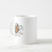 Schmetterling auf Blume Kaffeetasse (Vorderseite Links)