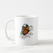 Schmetterling auf Blume Kaffeetasse (Links)