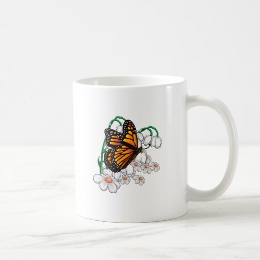 Schmetterling auf Blume Kaffeetasse (Rechts)