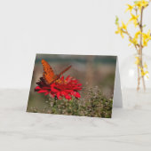 Schmetterling auf Blume Karte (Gelbe Blume)