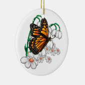 Schmetterling auf Blume Keramik Ornament (Rechts)